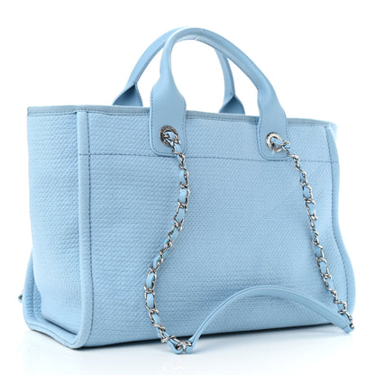 Chanel Mixed Fibers Small Deauville Tote Light Blue 3 of 11
