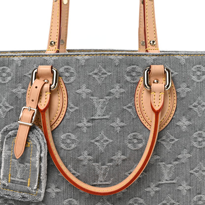 Louis Vuitton Monogram Denim Onthego MM Washed Grey 7 of 10