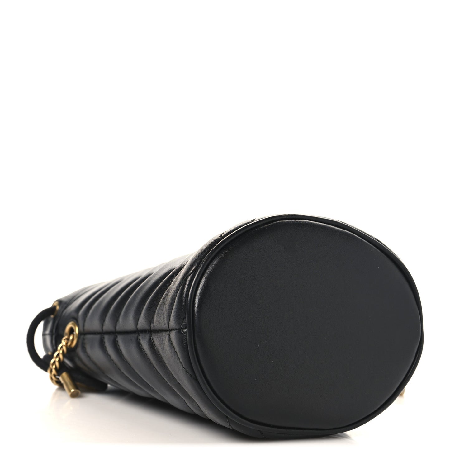 Calfskin Matelasse Mini GG Marmont 2.0 Bucket Bag Black