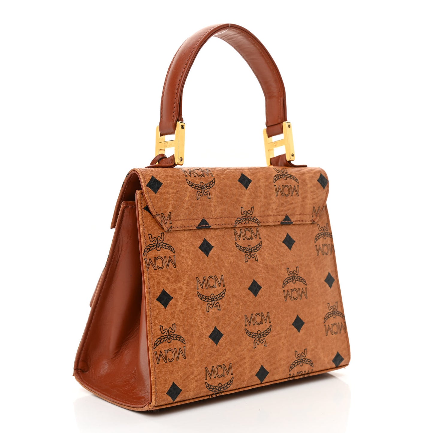 Visetos Heritage Top Handle Satchel Cognac