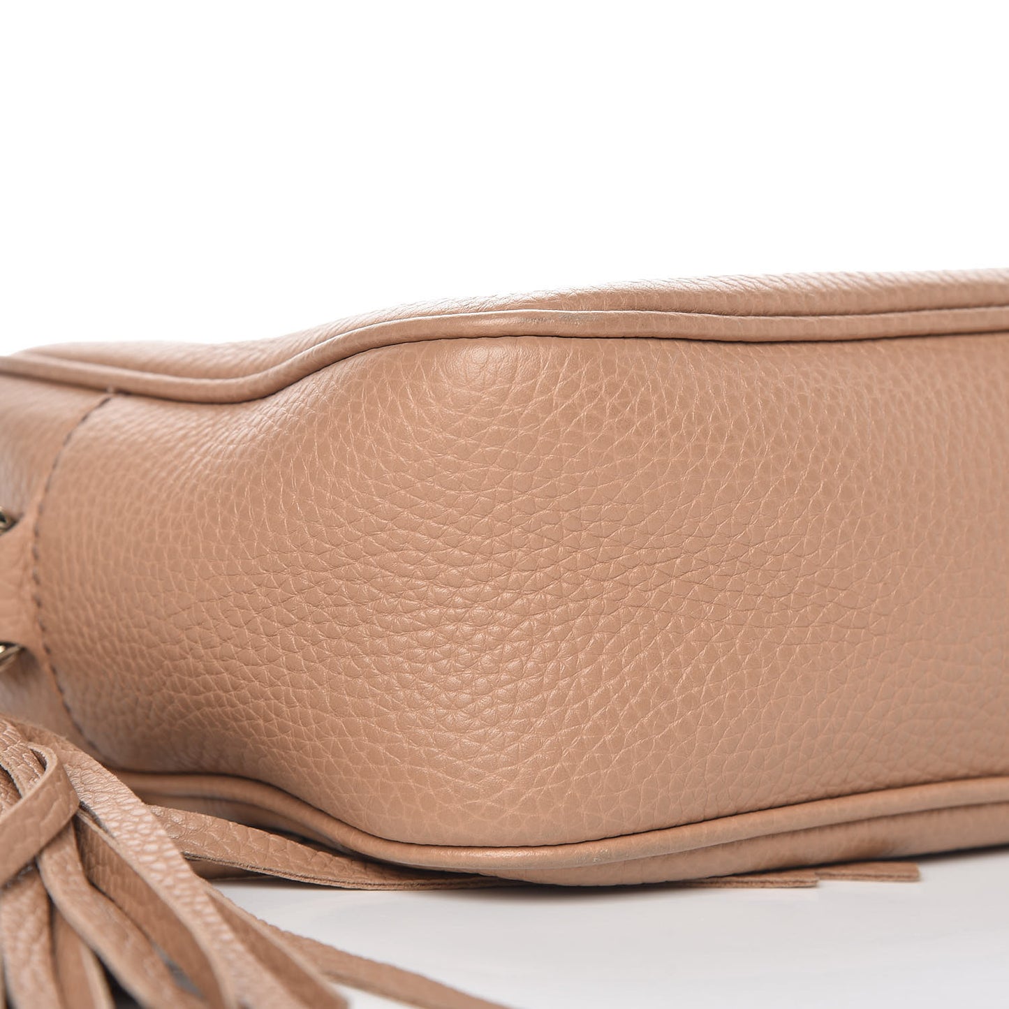Pebbled Calfskin Small Soho Disco Bag Rose Beige