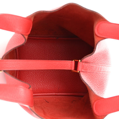 Hermes Taurillon Clemence Picotin Lock 18 PM Rouge Casaque 5 of 12