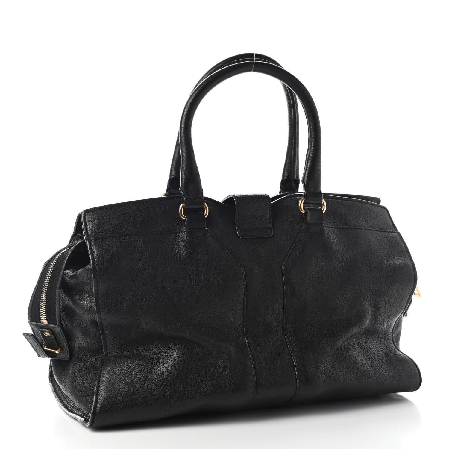 Saint Laurent Sheepskin Medium Cabas ChYc Black 2 of 9