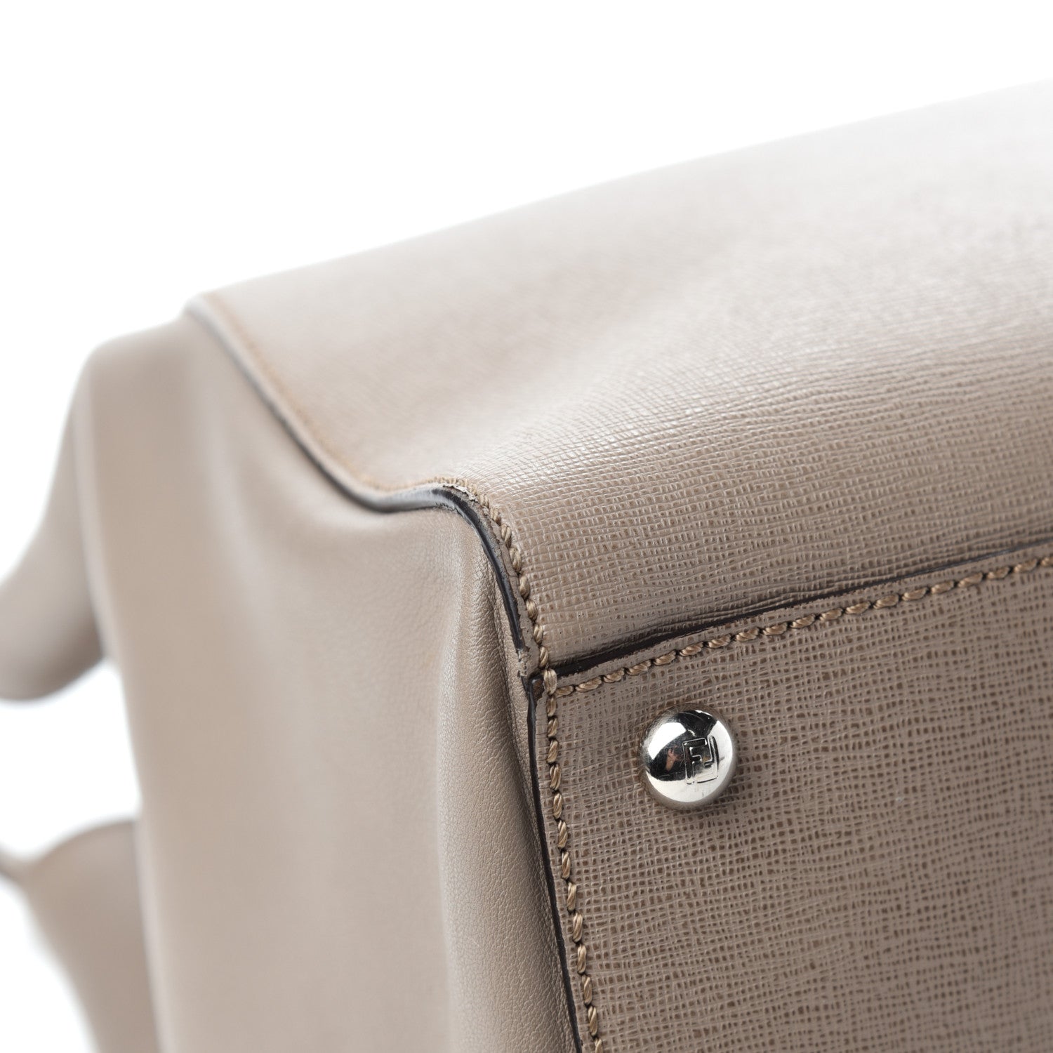 Fendi Vitello Elite Regular 2Jours Tote Tortora 8 of 16