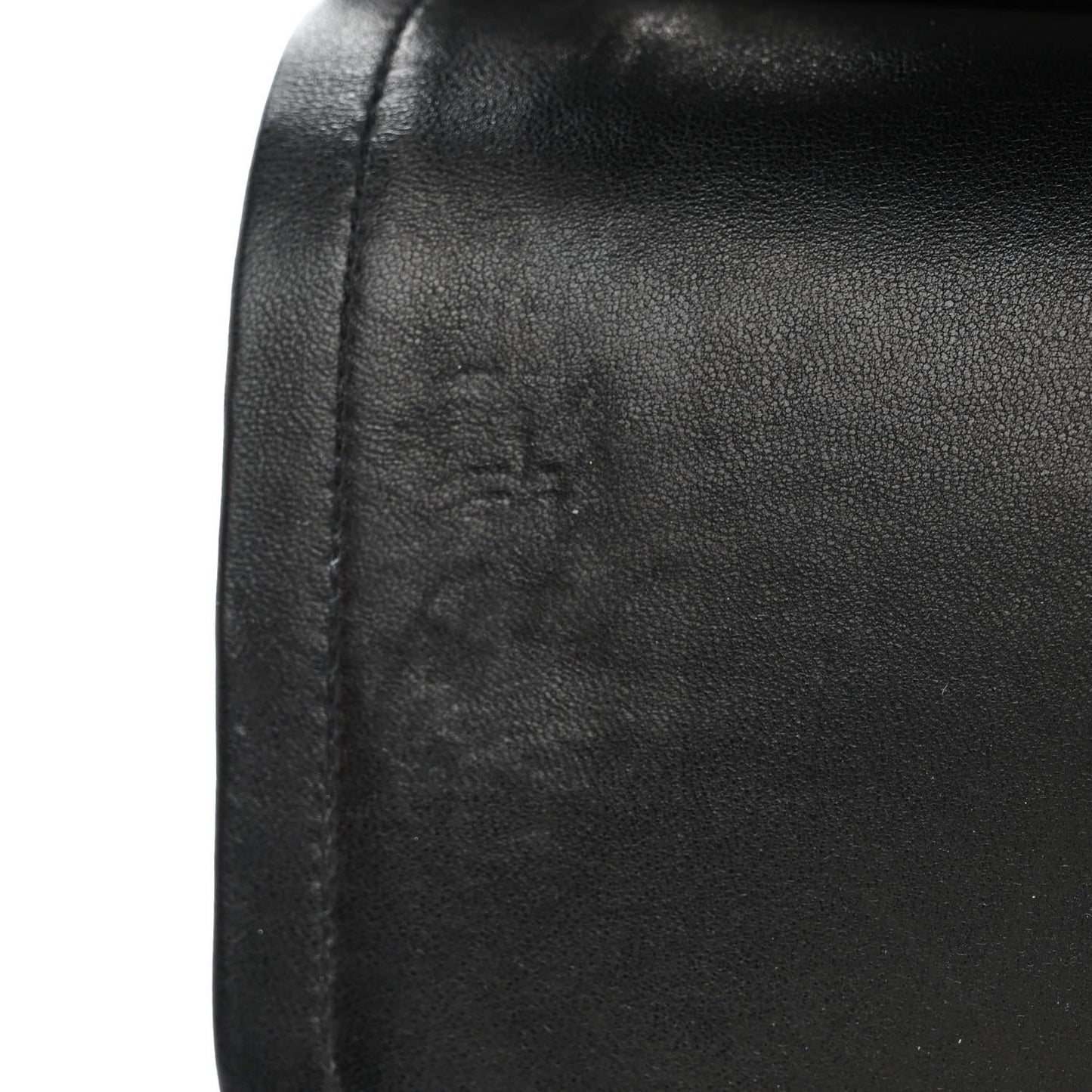 Lambskin Quilted Jumbo Double Flap Black