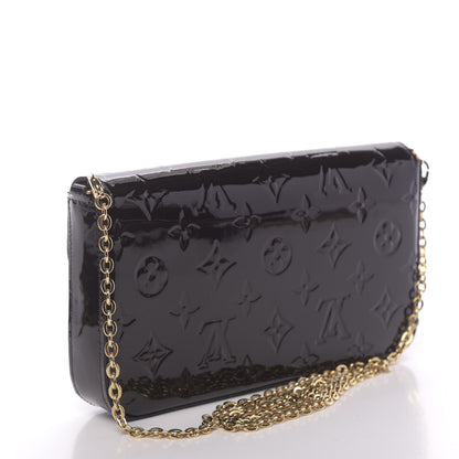 Louis Vuitton Vernis Pochette Felicie Chain Wallet Amarante 3 of 9
