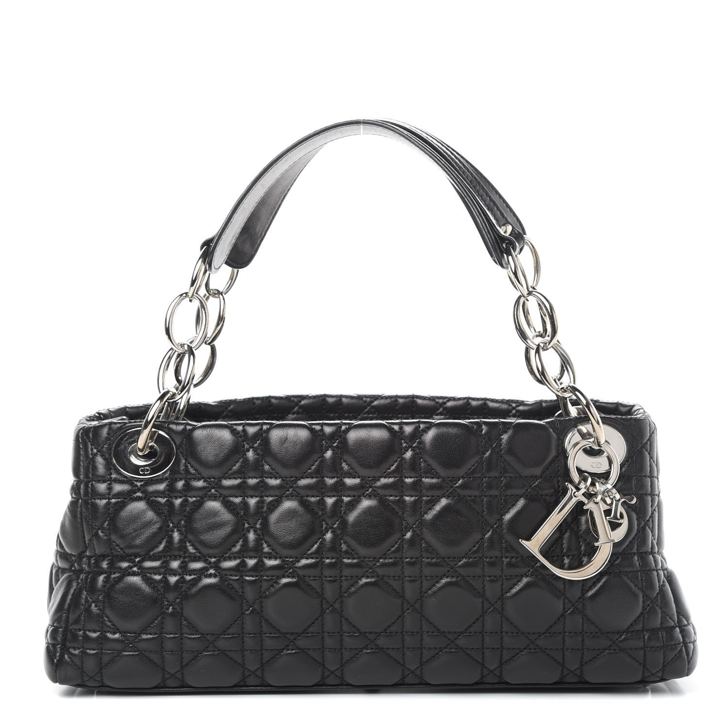 Christian Dior Lambskin Cannage Lady Dior Shoulder Bag Black 1 of 16