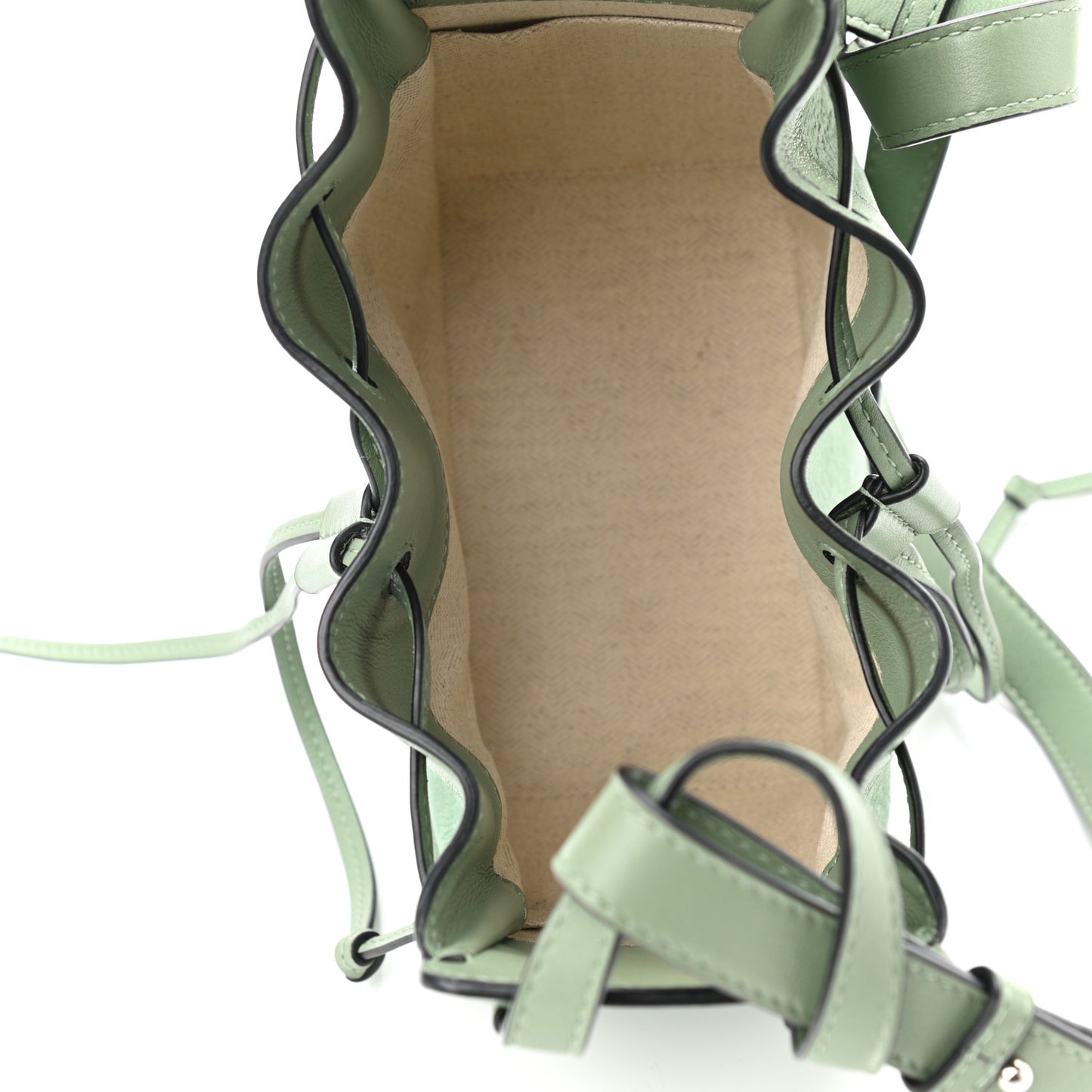 Calfskin Nubuck Mini Hammock Shoulder Bag Light Green