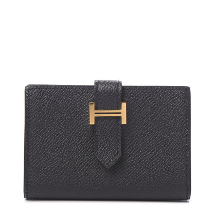 Hermes Epsom Bearn Card Holder Wallet Black 1 of 6