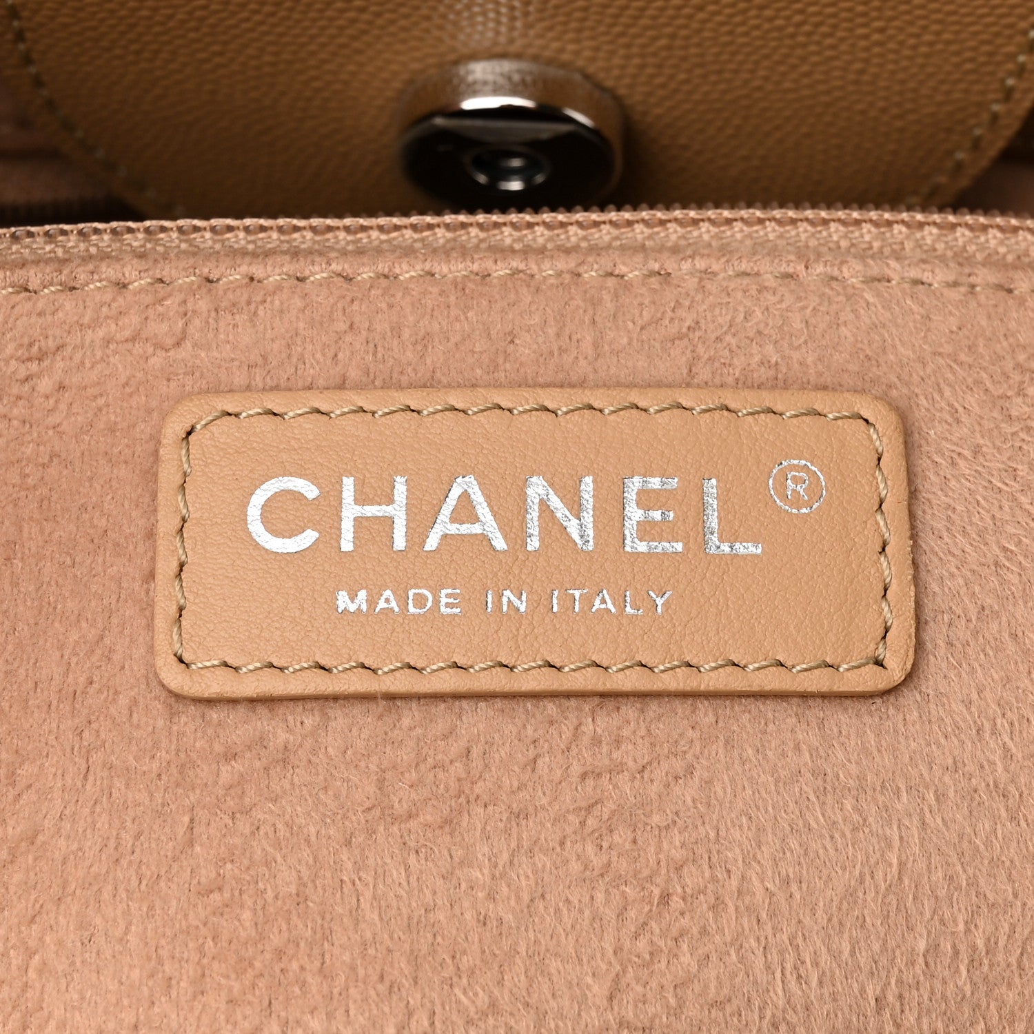 Chanel Caviar Small Studded Deauville Tote Beige 6 of 10
