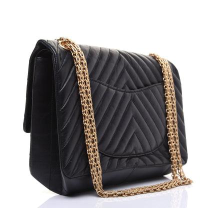 Chanel Aged Calfskin Chevron Quilted 2.55 Reissue 226 Flap Black 3 of 16