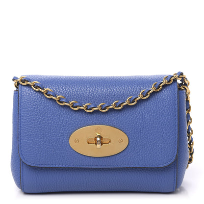 Mulberry Small Classic Grain Calfskin Mini Lily Porcelain Blue 1 of 10