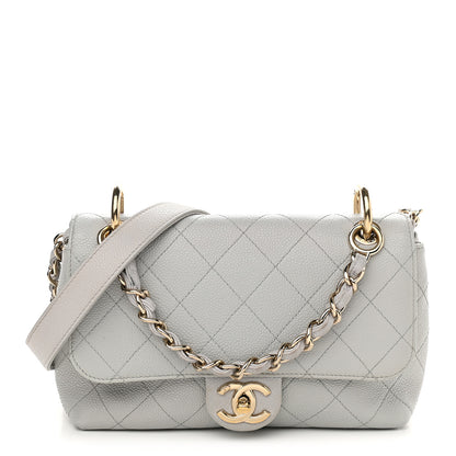 Chanel Caviar Quilted Small City Walk Flap Light Grey 1 of 10