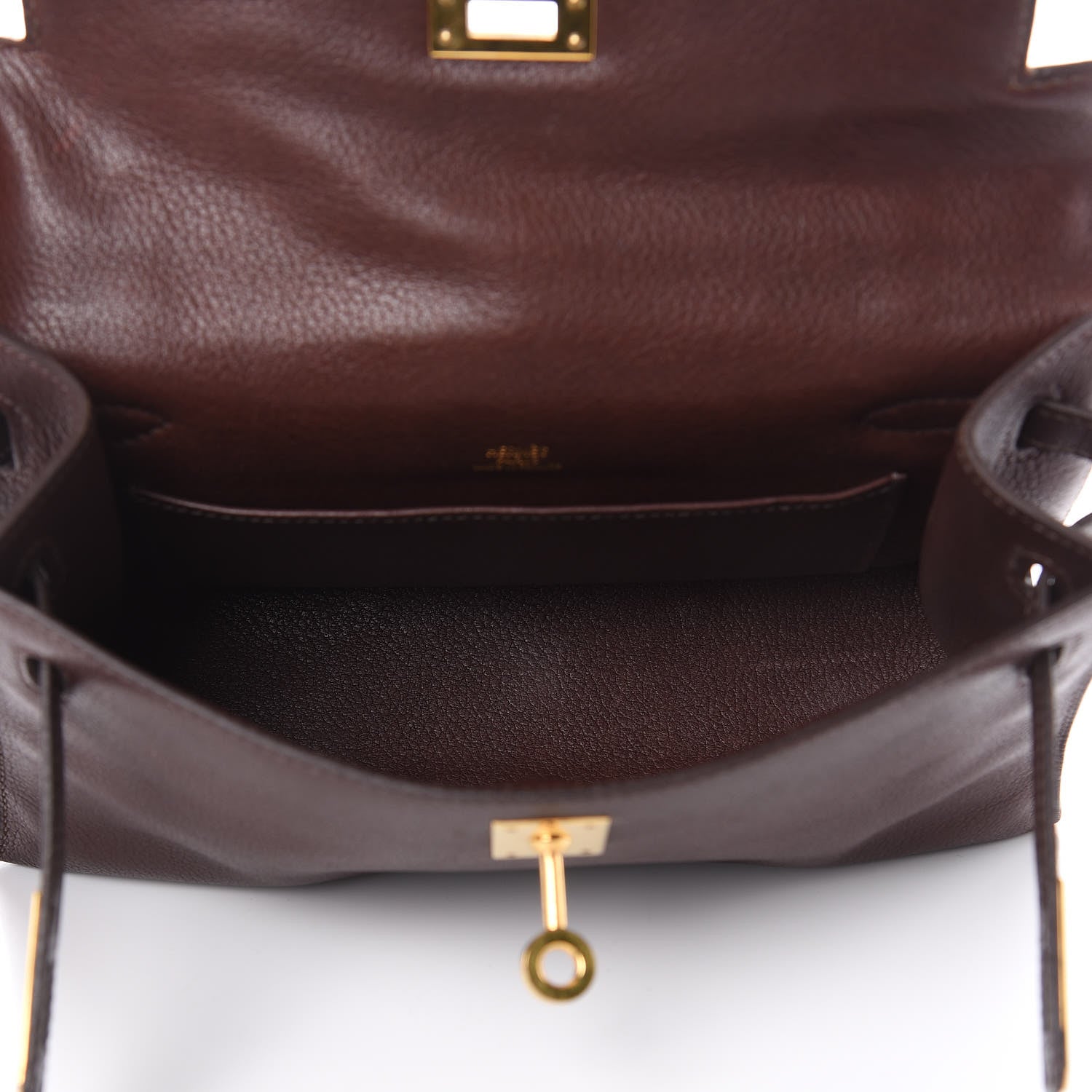 Hermes Evergrain Kelly Pochette Clutch Havane 6 of 24