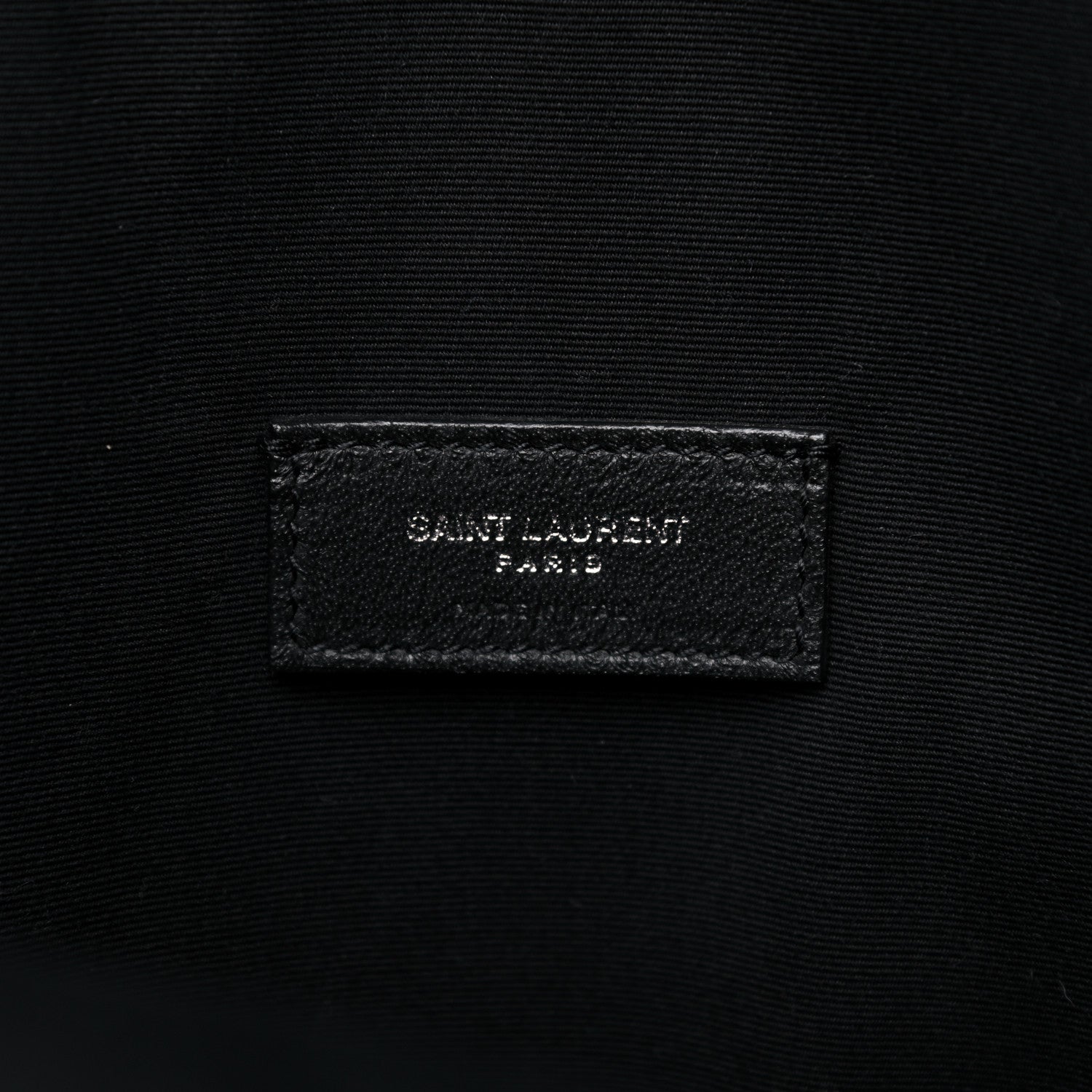 Saint Laurent Linen Canvas Teddy Shopping Bag Black 8 of 14