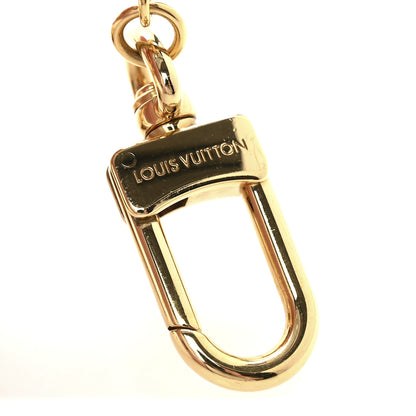 Louis Vuitton Brass Enamel Fleur De Monogram Bag Charm Chain Gold 3 of 4