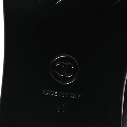 Chanel Shiny Calfskin CC Moccasins 41 Black 8 of 12