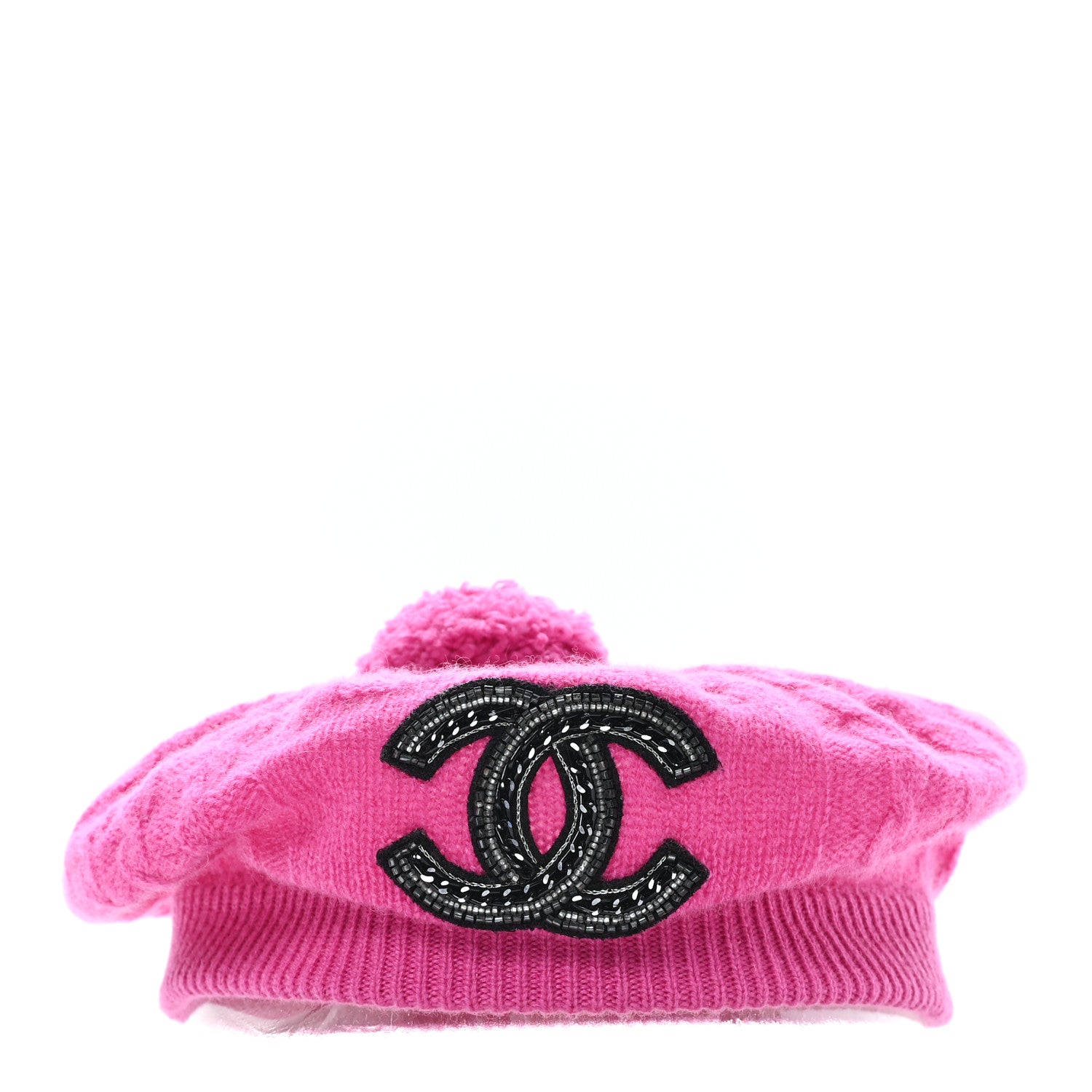 Chanel Cashmere Beaded CC Beret Pink 1775113 – FASHIONPHILE