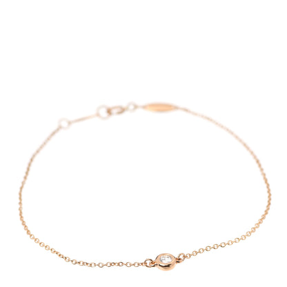 Tiffany 18K Rose Gold Diamond .08ct Elsa Peretti Diamonds by the Yard Bracelet 1 of 5