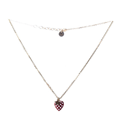 Christian Dior Metal Dioramour Necklace Gold Red 3 of 6