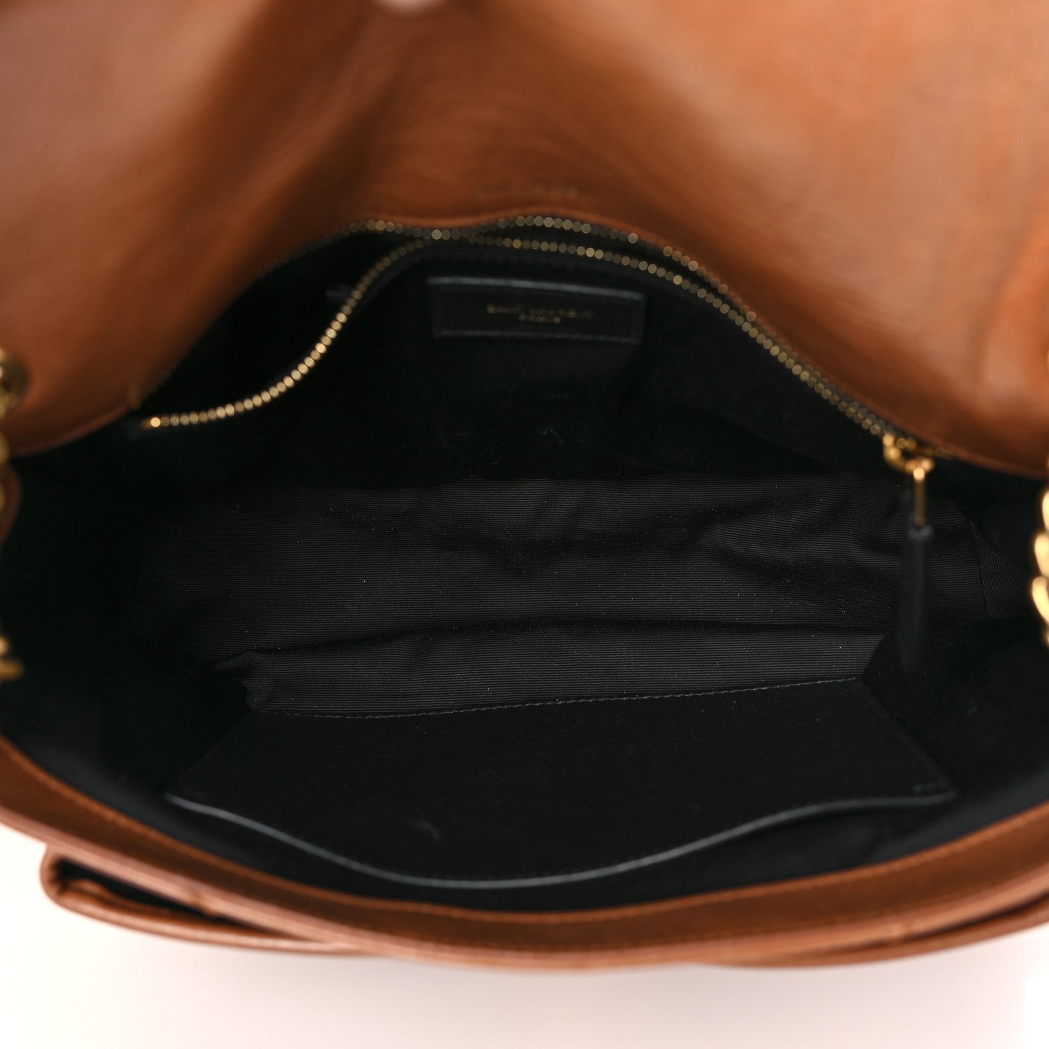 Saint Laurent Crinkled Calfskin Matelasse Monogram Medium Niki Chain Satchel Caramel 5 of 10