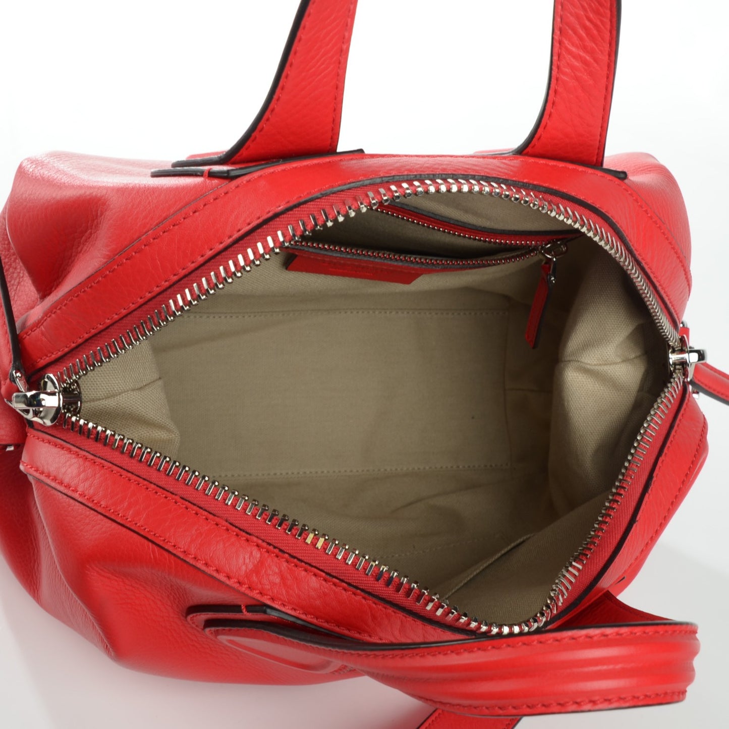 Waxed Calfskin Small Nightingale Red