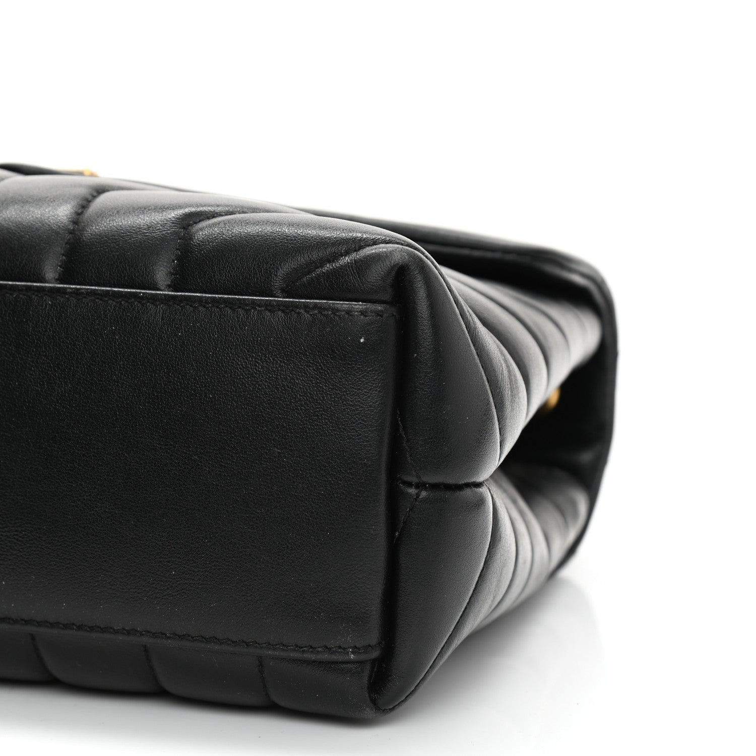 Saint Laurent Calfskin Y Quilted Monogram Small Loulou Chain Satchel Black 12 of 13