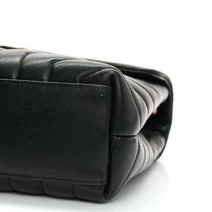 Saint Laurent Calfskin Y Quilted Monogram Small Loulou Chain Satchel Black 12 of 13