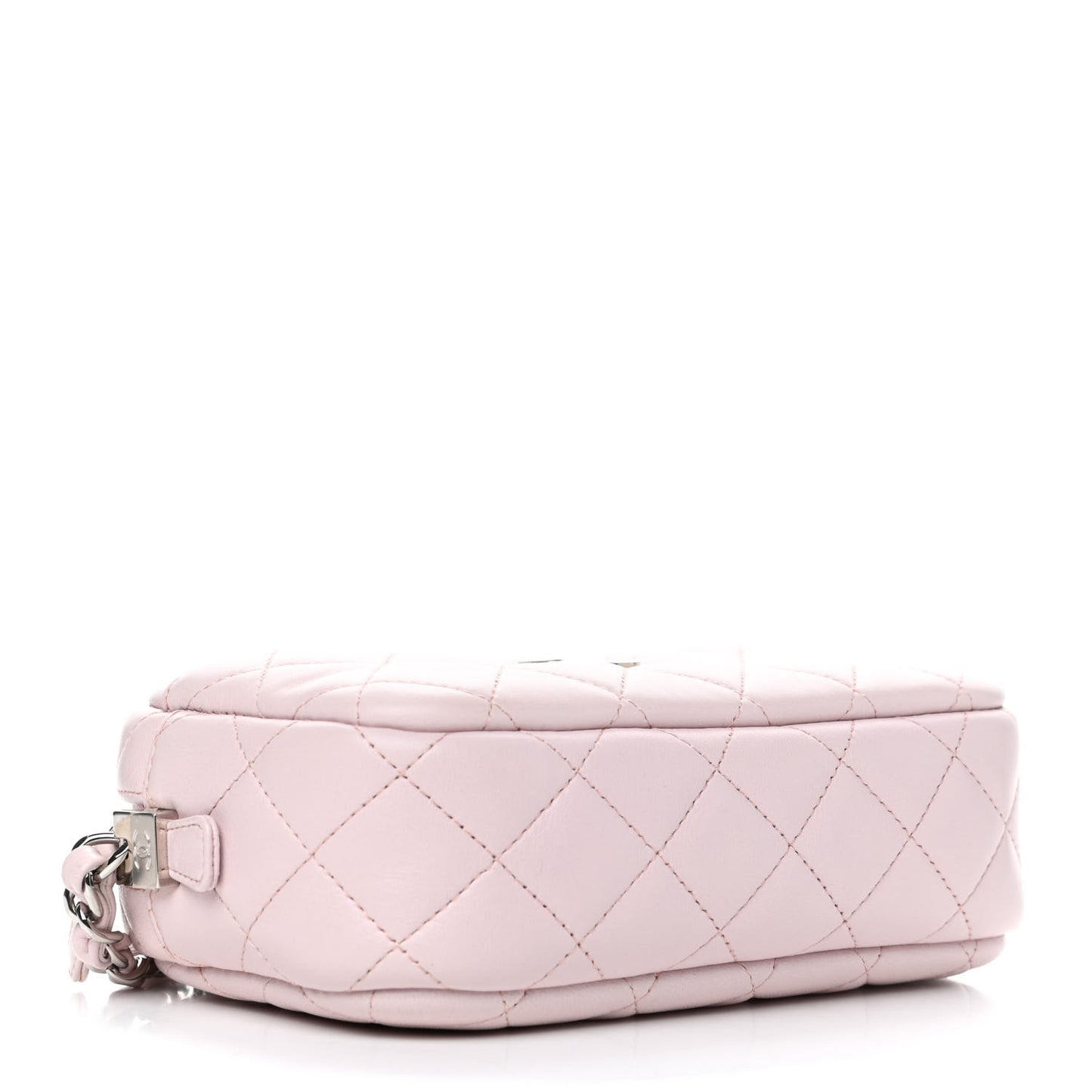 Lambskin Quilted Small Timeless Camera Case Light Pink