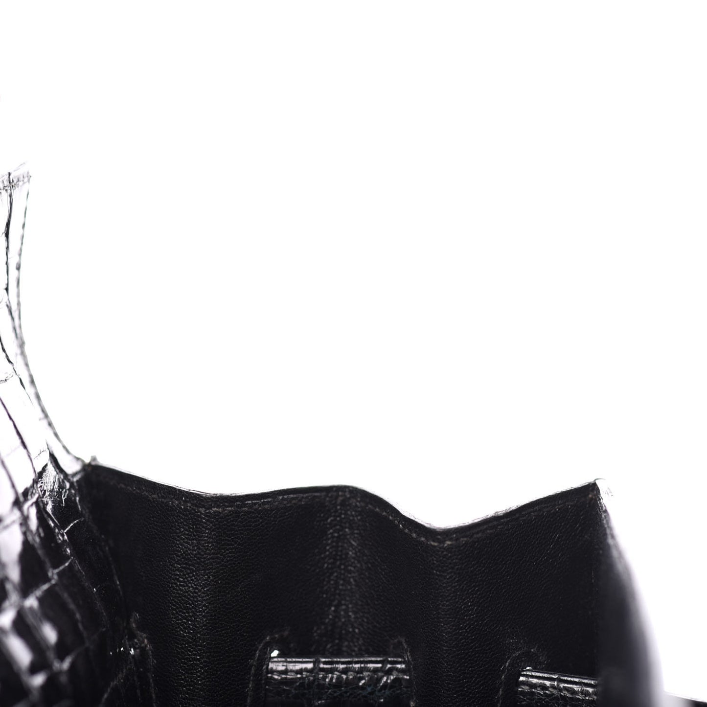 Shiny Crocodile Kelly Sellier 32 Black