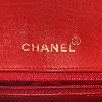 Chanel Lambskin Quilted Small Single Flap Red 5 of 12