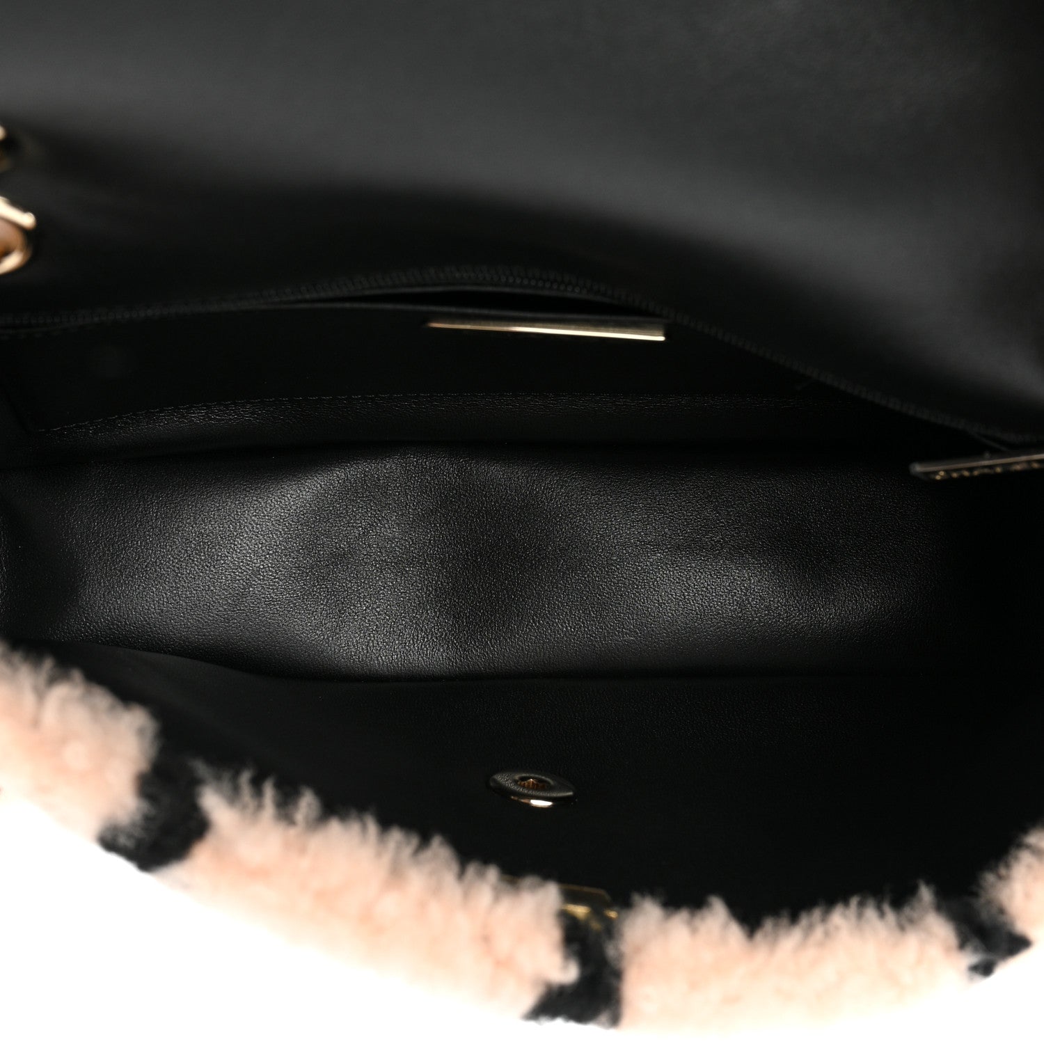 Chanel Shearling Lambskin Large Fluffy Tartan Single Flap Pink Black 5 of 10
