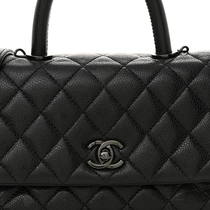 Chanel Caviar Quilted Mini Coco Handle Flap So Black 8 of 14