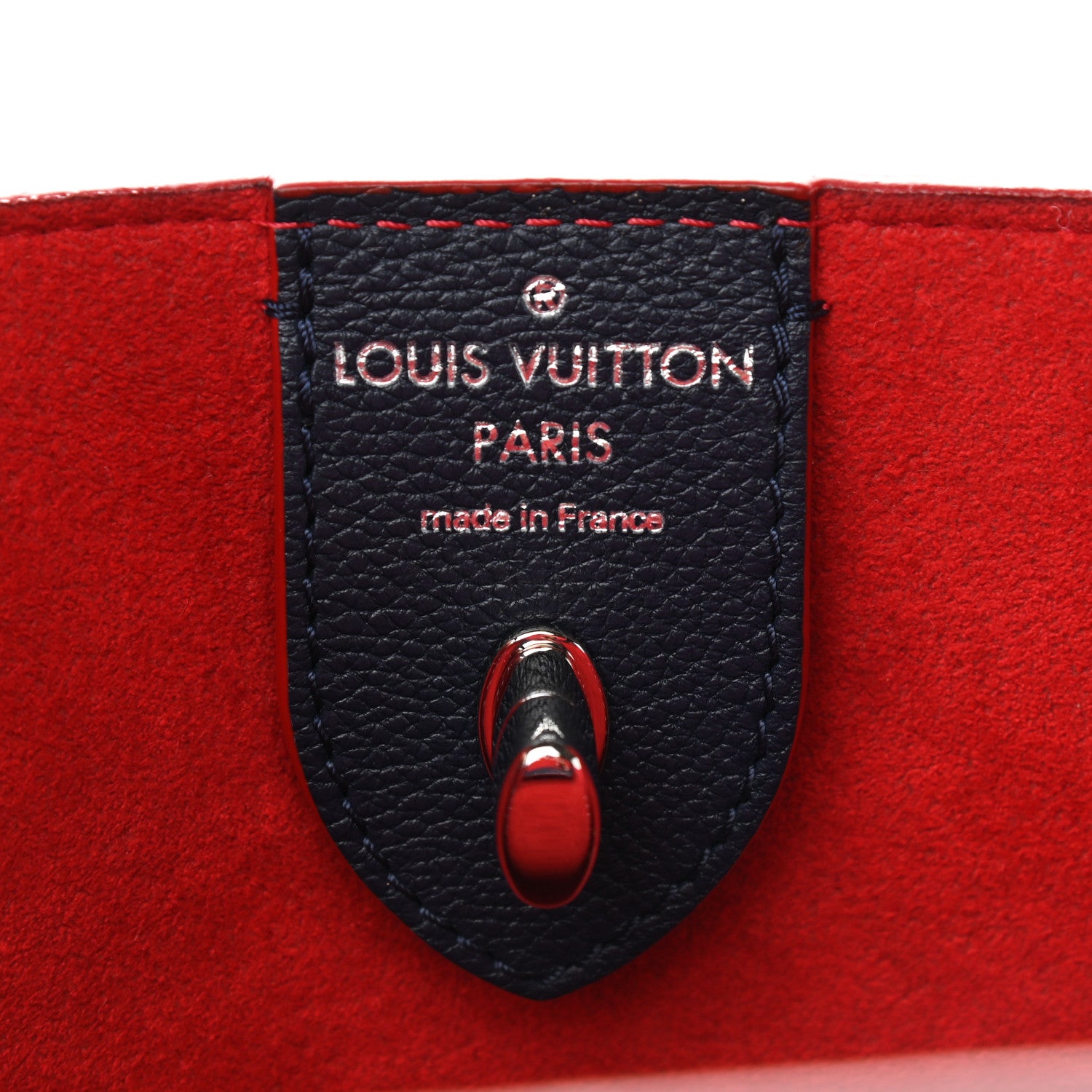 Louis Vuitton Calfskin Braided Lockme Cabas Marine Rouge 6 of 9