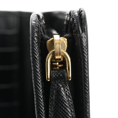 Prada Saffiano Metal Compact Wallet Black 11 of 15