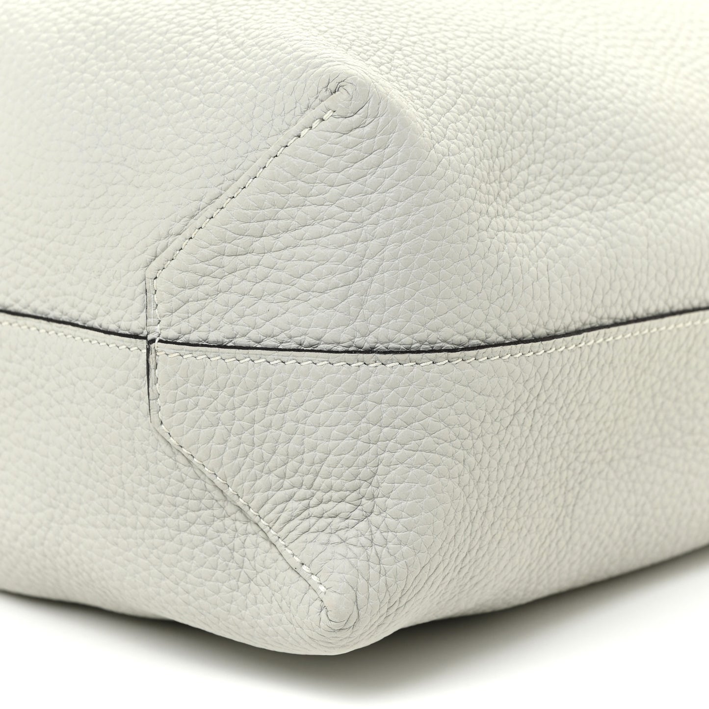 Taurillon Clemence Double Sens 36 Reversible Tote Gris Perle Etain
