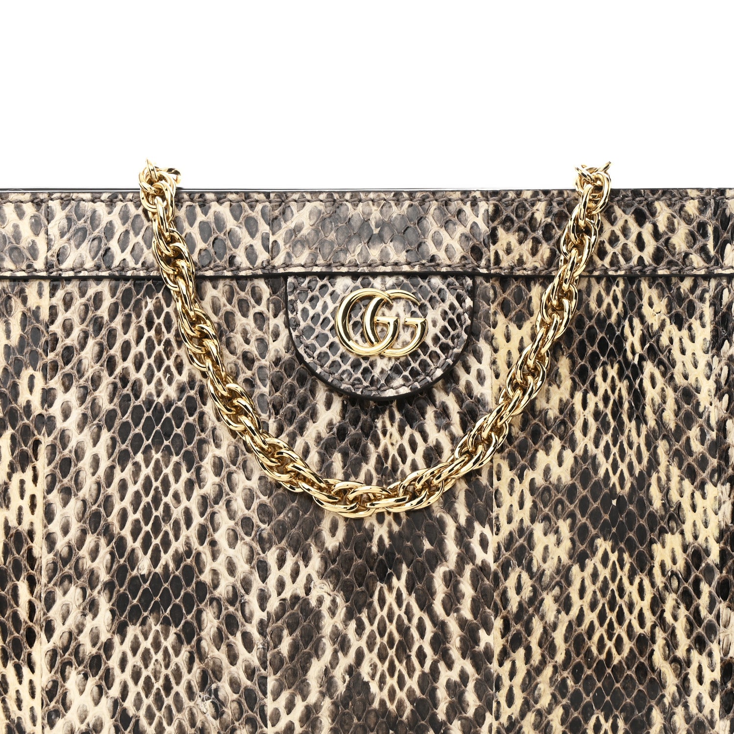 Gucci Snakeskin GG Small Ophidia Chain Shoulder Bag Roccia 9 of 11