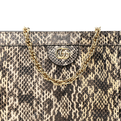 Gucci Snakeskin GG Small Ophidia Chain Shoulder Bag Roccia 9 of 11