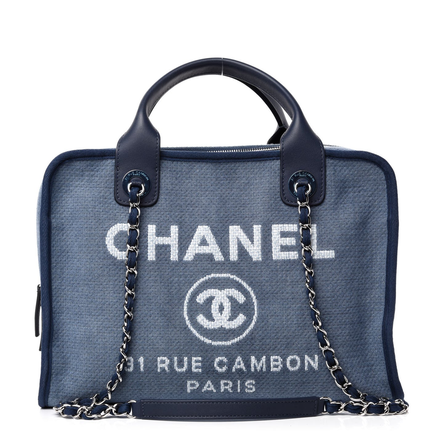 Denim Deauville Bowling Bag Blue