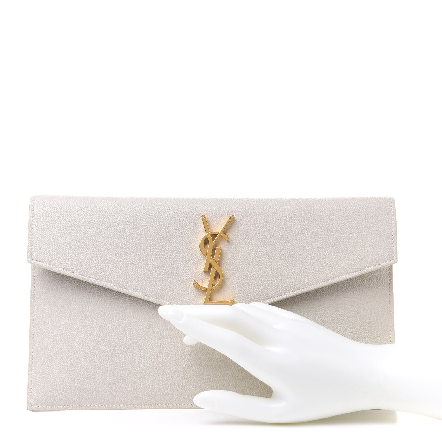 Saint Laurent Grain De Poudre Uptown Pouch Crema Soft 2 of 9