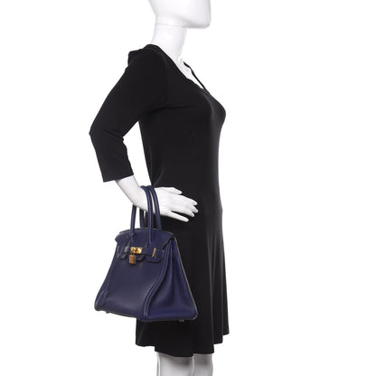 Hermes Togo Birkin 30 Bleu Encre 2 of 11