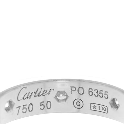 Cartier 18K White Gold 8 Diamond 4mm LOVE Wedding Band Ring 50 5.25 4 of 4