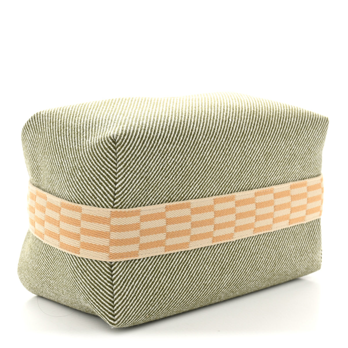 Wool Large Bride-A-Brac H Natte Pouch Vert Foret