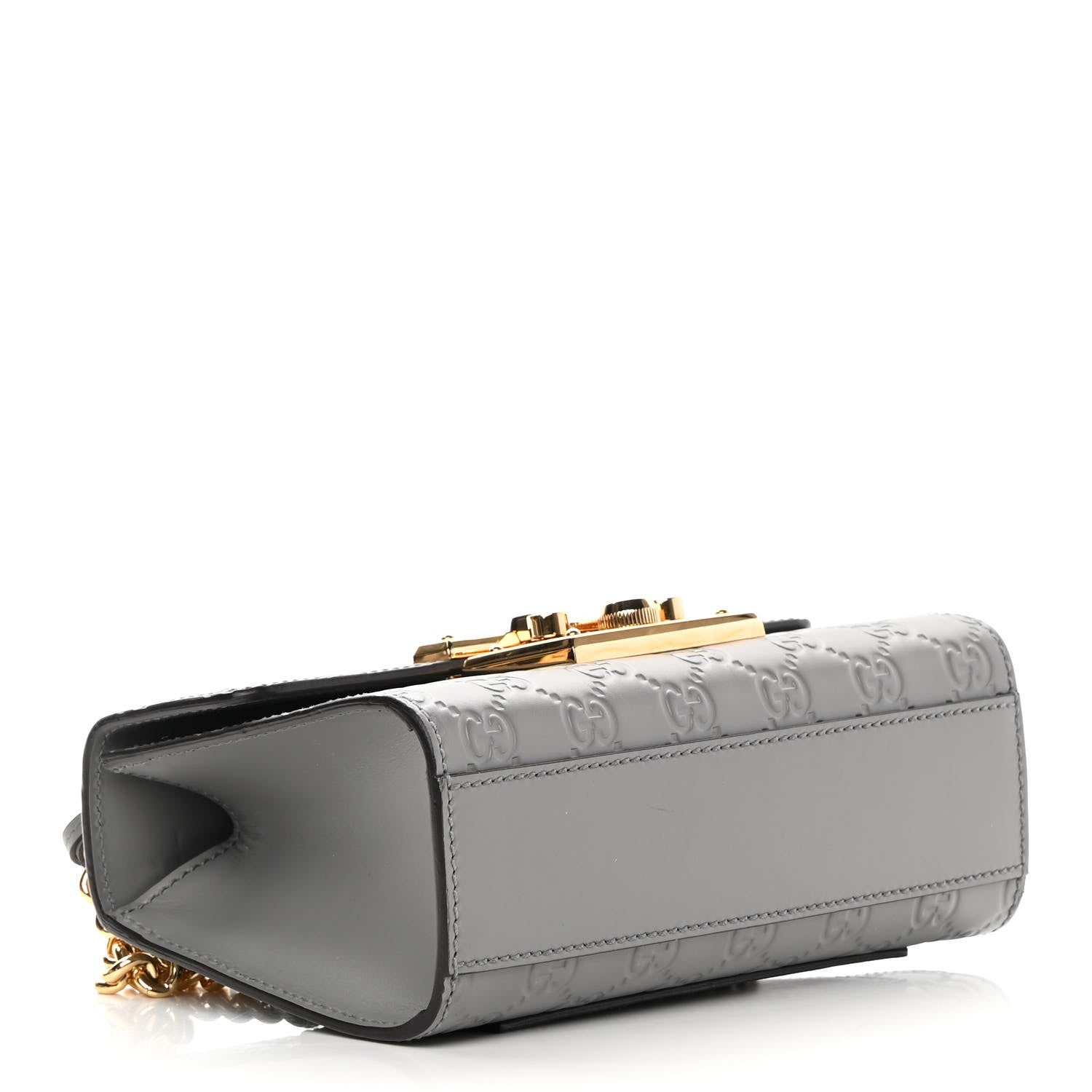 Gucci Guccissima Small Padlock Shoulder Bag Grey 4 of 14