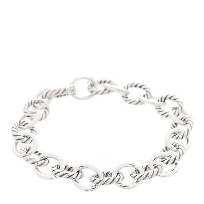 David Yurman Sterling Silver 10mm Medium Oval Link Bracelet 1 of 3