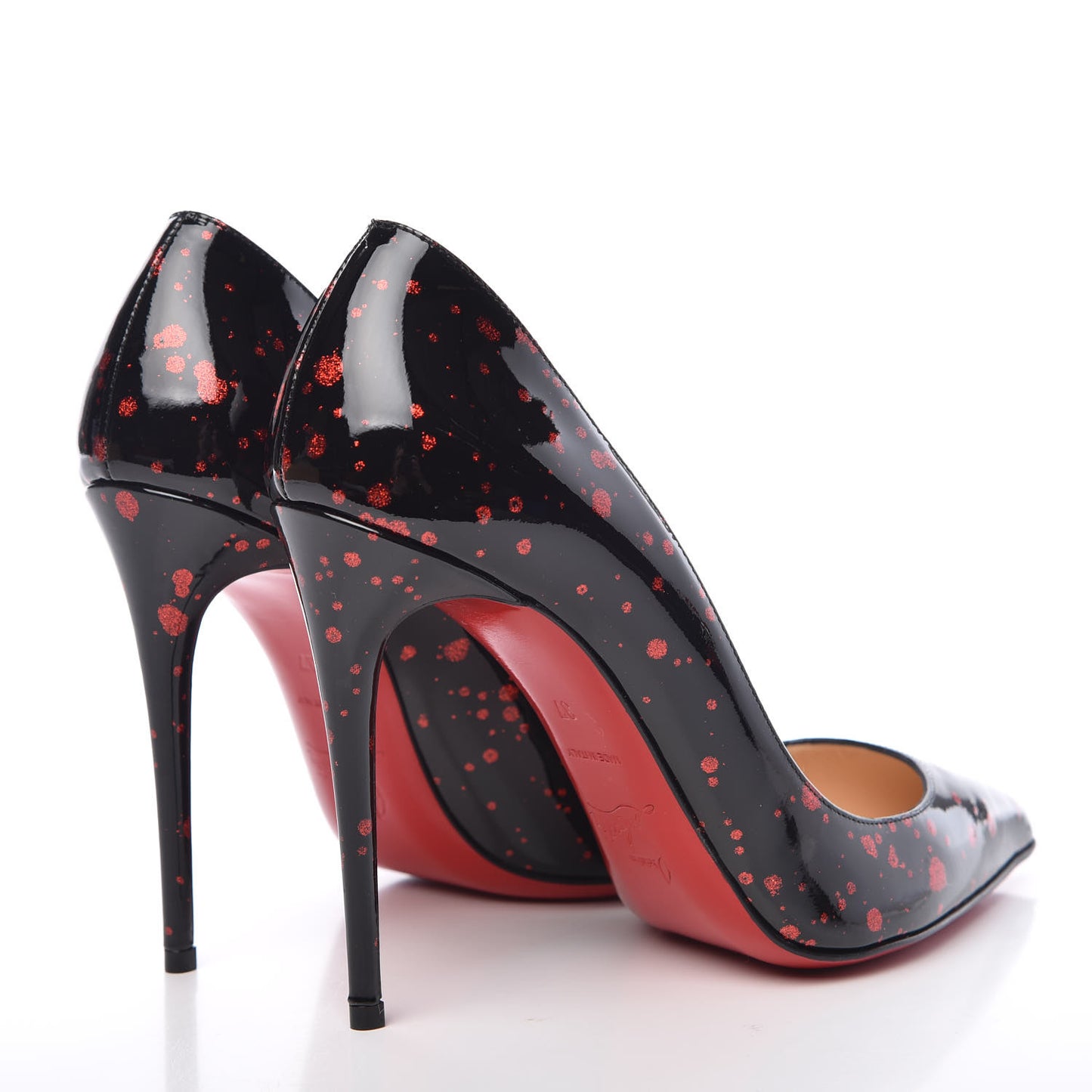 Patent Pollock Pigalle Follies 100 Pumps 37 Black Red