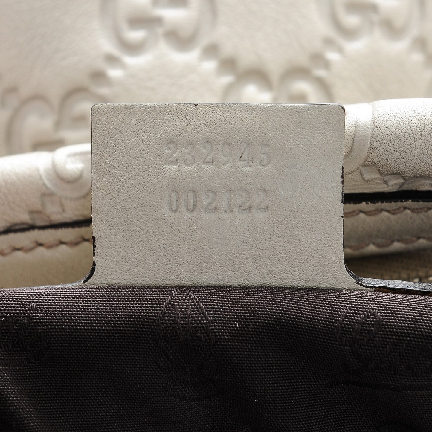 Guccissima Large GG Twins Hobo Off White