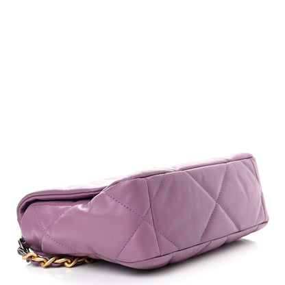 Chanel Goatskin Quilted Medium Chanel 19 Flap Violet Purple 4 of 11