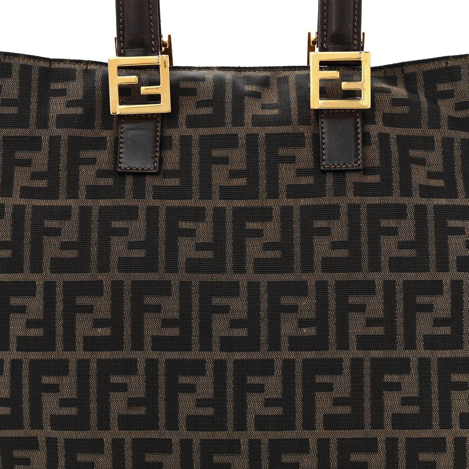 Fendi Zucca Top Handle Tote Tobacco 7 of 16
