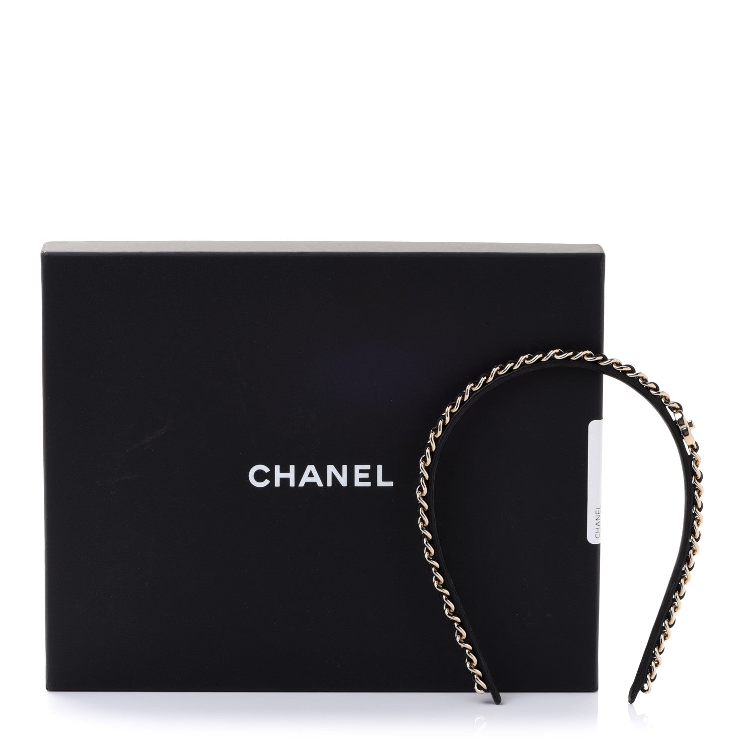 Chanel Metal Lambskin CC Turnlock Chain Headband Gold Black 6 of 6